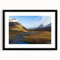 Extra large abstract art print depicting a colorful European landscape, ideal for living room wall decor.