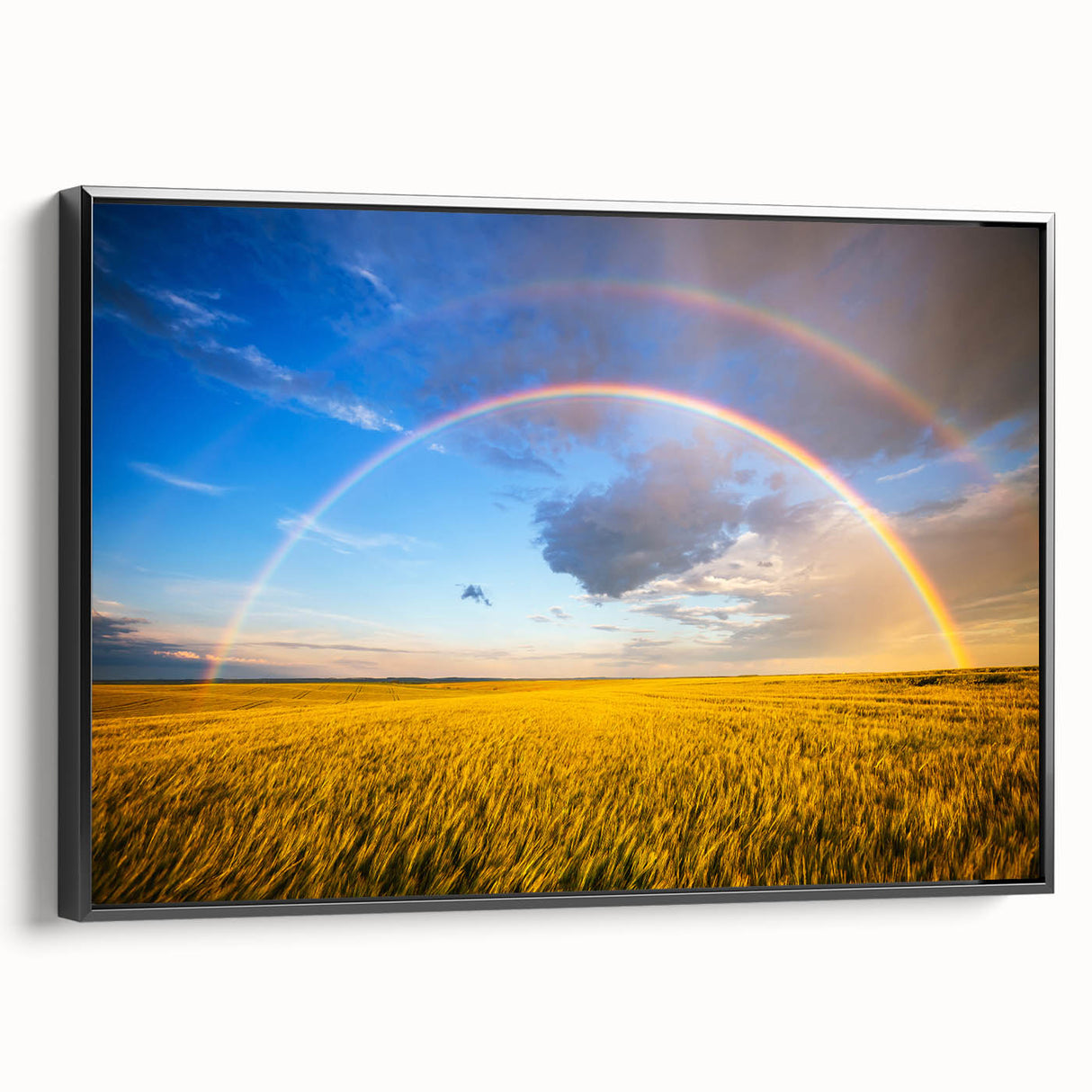 Black and white framed canvas depicting a vintage European landscape, ideal for bedroom wall decor.