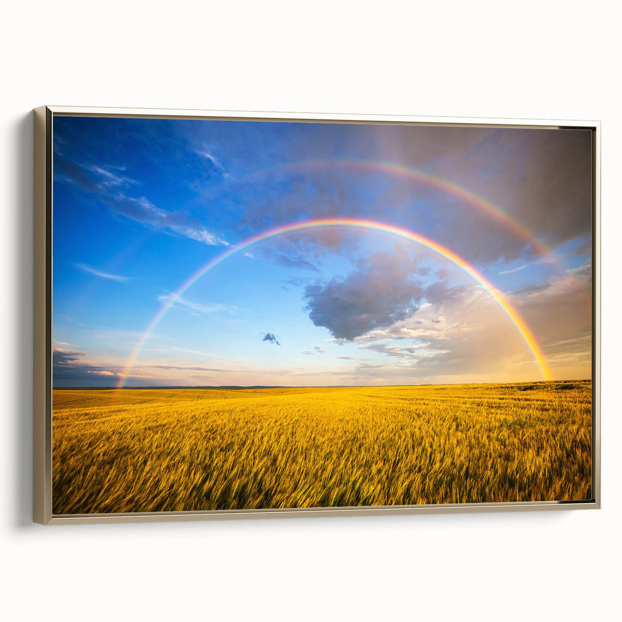 Landscape painting of a serene Ukrainian scenery on a framed canvas, featuring muted earth tones, ideal for bedroom wall art.