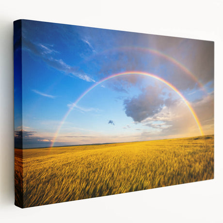 Large canvas print of a European landscape in muted earth tones, suitable for kitchen wall art.