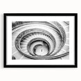 Colorful abstract art print of the Vatican scenery in vibrant hues on a large textured canvas, framed in black.