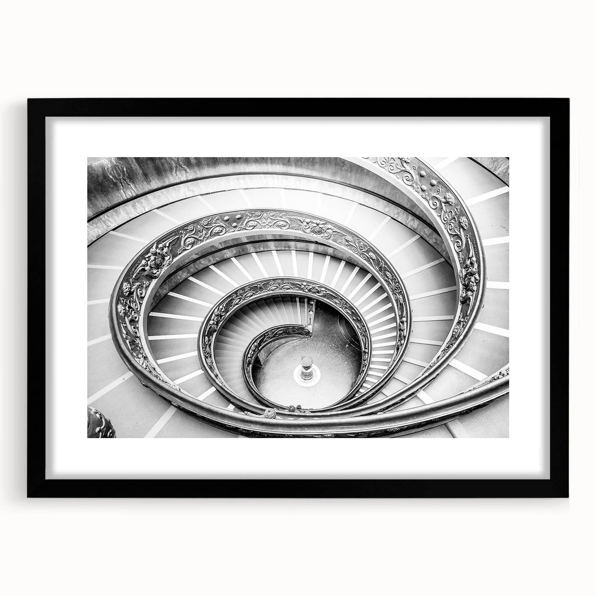Colorful abstract art print of the Vatican scenery in vibrant hues on a large textured canvas, framed in black.