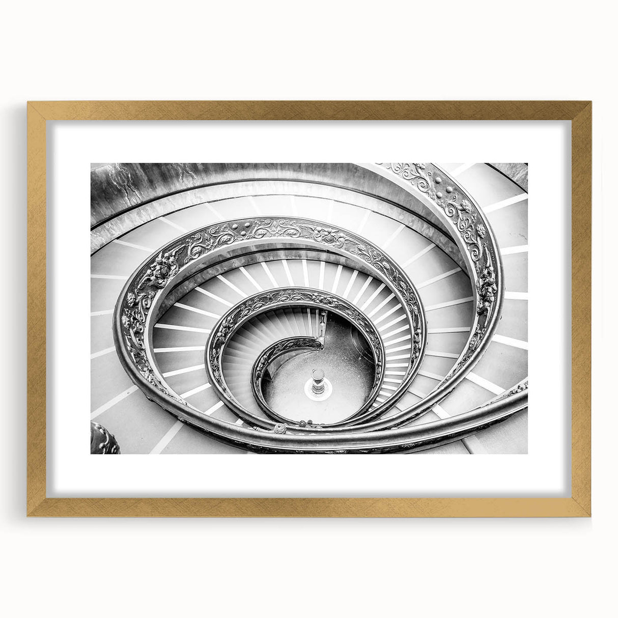 Extra large abstract art print featuring textured depiction of the Vatican in muted gold and beige tones, framed with a mat.