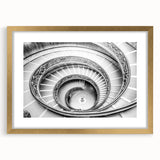 Extra large abstract art print featuring textured depiction of the Vatican in muted gold and beige tones, framed with a mat.