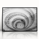 Large abstract wall art depicting the Vatican in muted gray tones on a framed acrylic print.