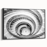 Black and white landscape art painting of the Vatican on framed canvas, ideal for bedroom decor.
