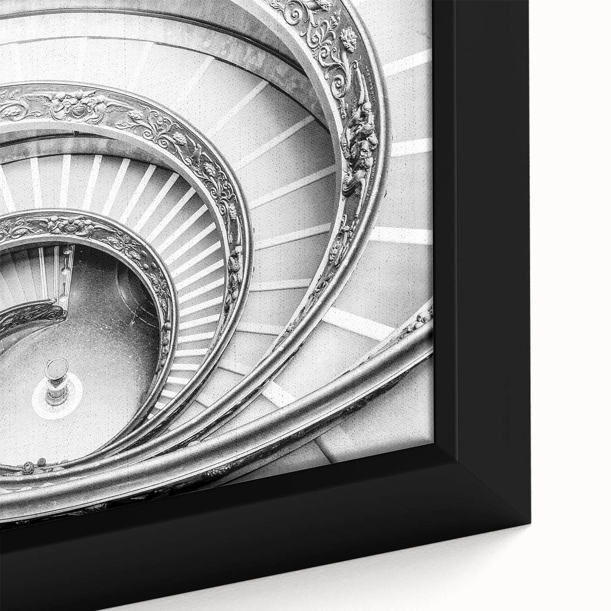 Extra large framed canvas of the Vatican scenery in black with colorful, textured accents, suitable for living room decor.