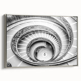 Framed canvas of a vintage landscape painting featuring the Vatican with colorful and black accents.