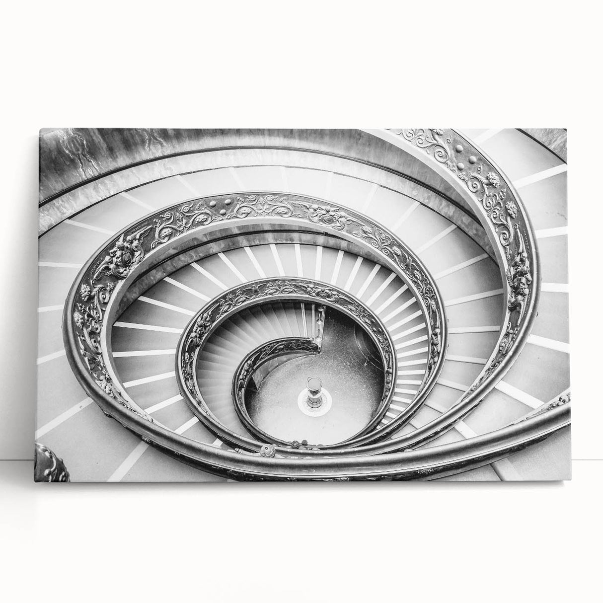 Black and white stretched canvas print of the Vatican scenery, ideal for kitchen wall art or bedroom ambiance.