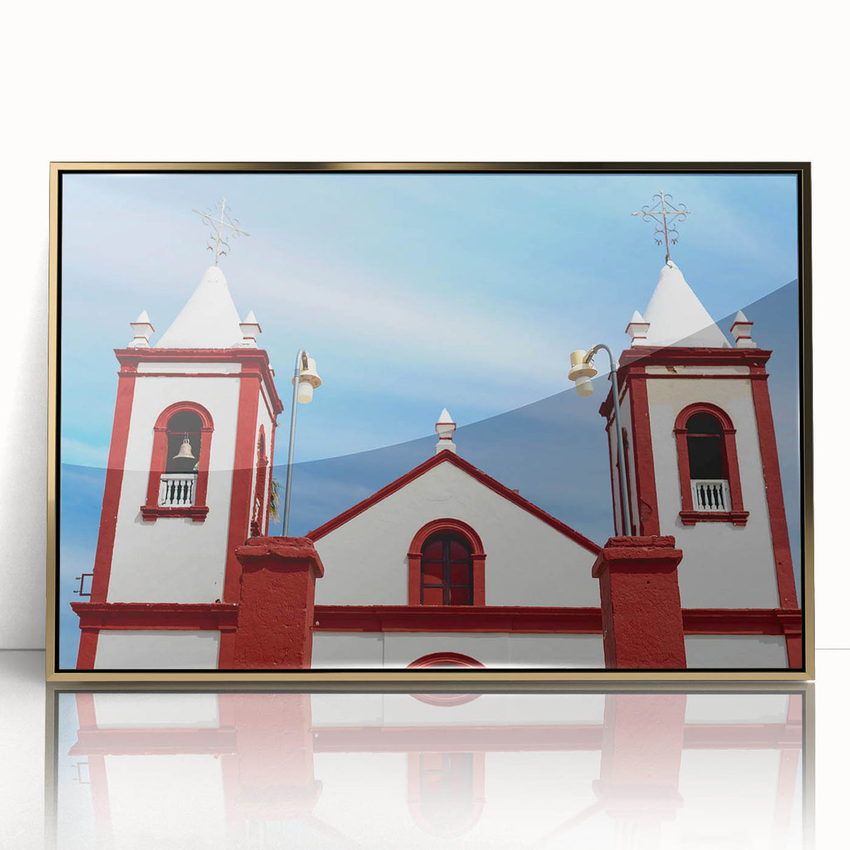 Framed acrylic print of Baja California scenery with muted earth tones, ideal for modern art wall decor.