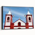 Black and white framed canvas of Baja California landscape, ideal for bedroom wall decor.