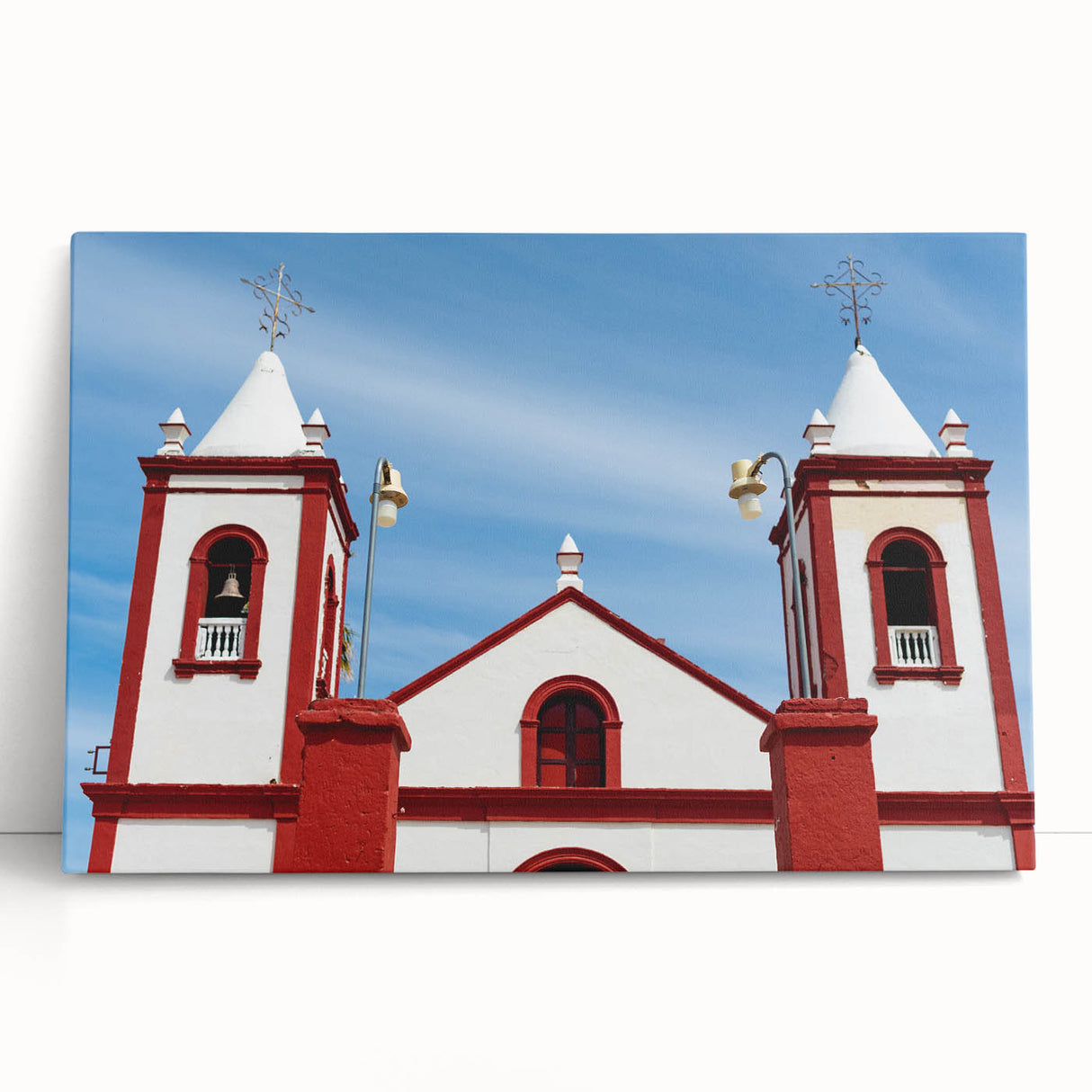 Black and white stretched canvas of Baja California scenery, ideal for kitchen wall art or bedroom ambiance.