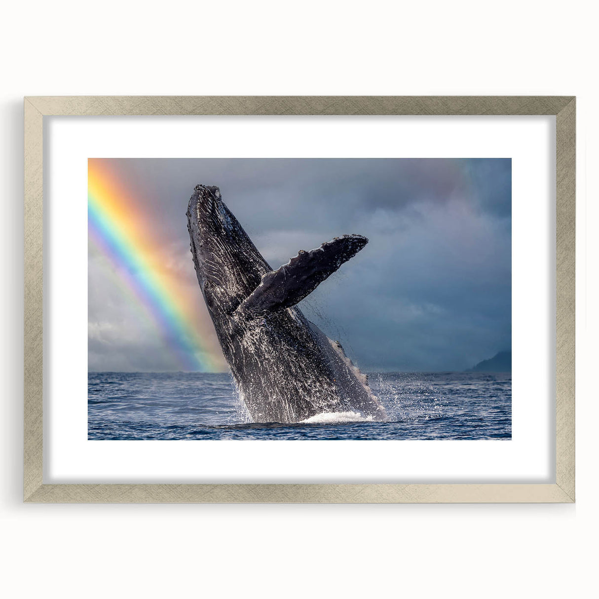 Textured abstract art print of Cabo San Lucas scenery in silver frame, ideal for bedroom art.