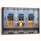 Black and white framed canvas of Mexico City landscape, ideal for bedroom wall decor.