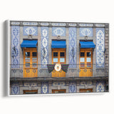 Vintage poster art of Mexico City scenery on framed canvas, featuring vibrant colors against a black background.