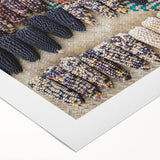 Art deco poster featuring a vibrant Oaxaca, Mexico, scenery on rolled canvas, ideal for dining room wall art.