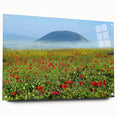 Acrylic print of a large abstract representation of a Middle Eastern landscape in earthy tones.
