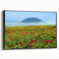 Black and white landscape art painting of a Middle Eastern scene on framed canvas, suitable for bedroom decor.