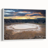 Vintage poster art of a Middle Eastern landscape on framed canvas, featuring vibrant color palette.