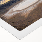 Art deco poster featuring a Saudi Arabian landscape in muted earth tones on rolled canvas, suitable for dining room decor.
