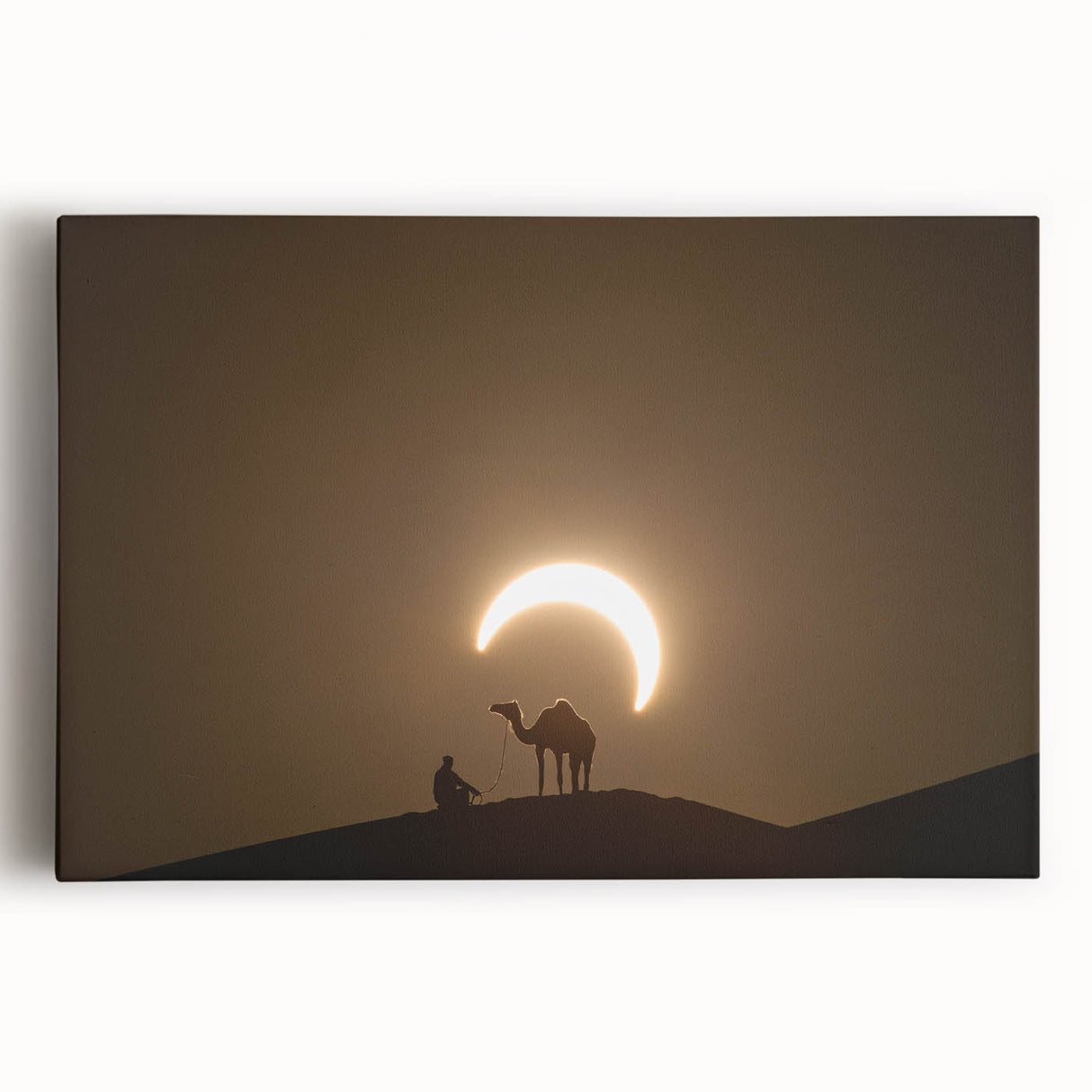 Black and white panoramic Abu Dhabi skyline on large stretched canvas, suited for kitchen wall art.