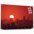 Large abstract wall art of a Canterbury, New Zealand scenery on acrylic glass, featuring muted earth tones.