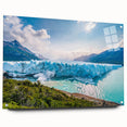 Acrylic print of a large abstract representation of an Argentine landscape in earthy tones.