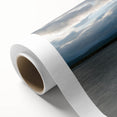 Art deco poster of Santiago, Chile skyline in pastel shades on rolled canvas, ideal for nursery wall art.