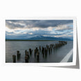 Extra large rolled print of Santiago, Chile skyline in muted earth tones, ideal for art wall dining room.