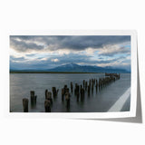 Extra large rolled print of Santiago, Chile skyline in muted earth tones, ideal for art wall dining room.