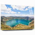 Acrylic print of a large abstract depiction of Ecuadorian landscapes in rich earth tones.