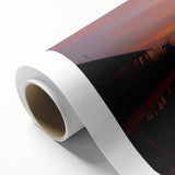 Art Deco-style poster of Alabama scenery on rolled canvas, featuring soft pastel tones, ideal for nursery wall art.