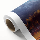Art Deco poster of Alaska scenery in pastel colors on rolled canvas, ideal for nursery wall art.