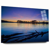 Large abstract wall art depicting an Arkansas scenery in muted earth tones on acrylic glass.