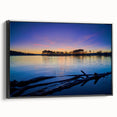 Black and white landscape art painting of Arkansas scenery on framed canvas, suitable for bedroom decor.
