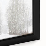 Extra large framed canvas featuring a textured depiction of Aspen, Colorado in vibrant autumn colors.