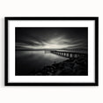 Extra large abstract art print of a colorful, textured Delaware scenery on a black framed canvas.