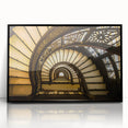 Large abstract wall art of Chicago skyline in muted gray and blue tones on framed acrylic.