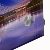 Large abstract wall art on acrylic glass featuring muted earth tones and mid-century modernist style.