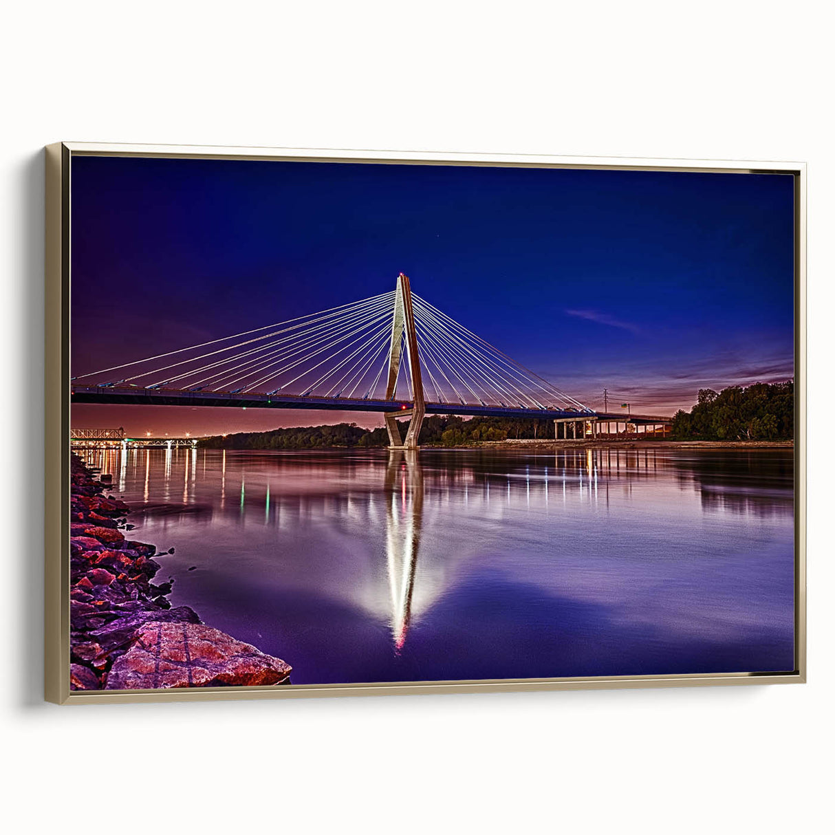 Framed canvas depicting a vintage-style Kansas landscape in muted gold and black tones, ideal for bedroom wall decor.