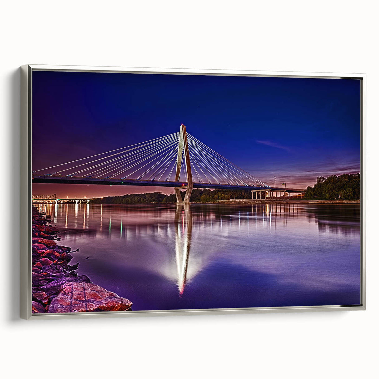 Landscape art painting of Kansas scenery on a framed canvas, featuring a blend of vibrant and muted colors.