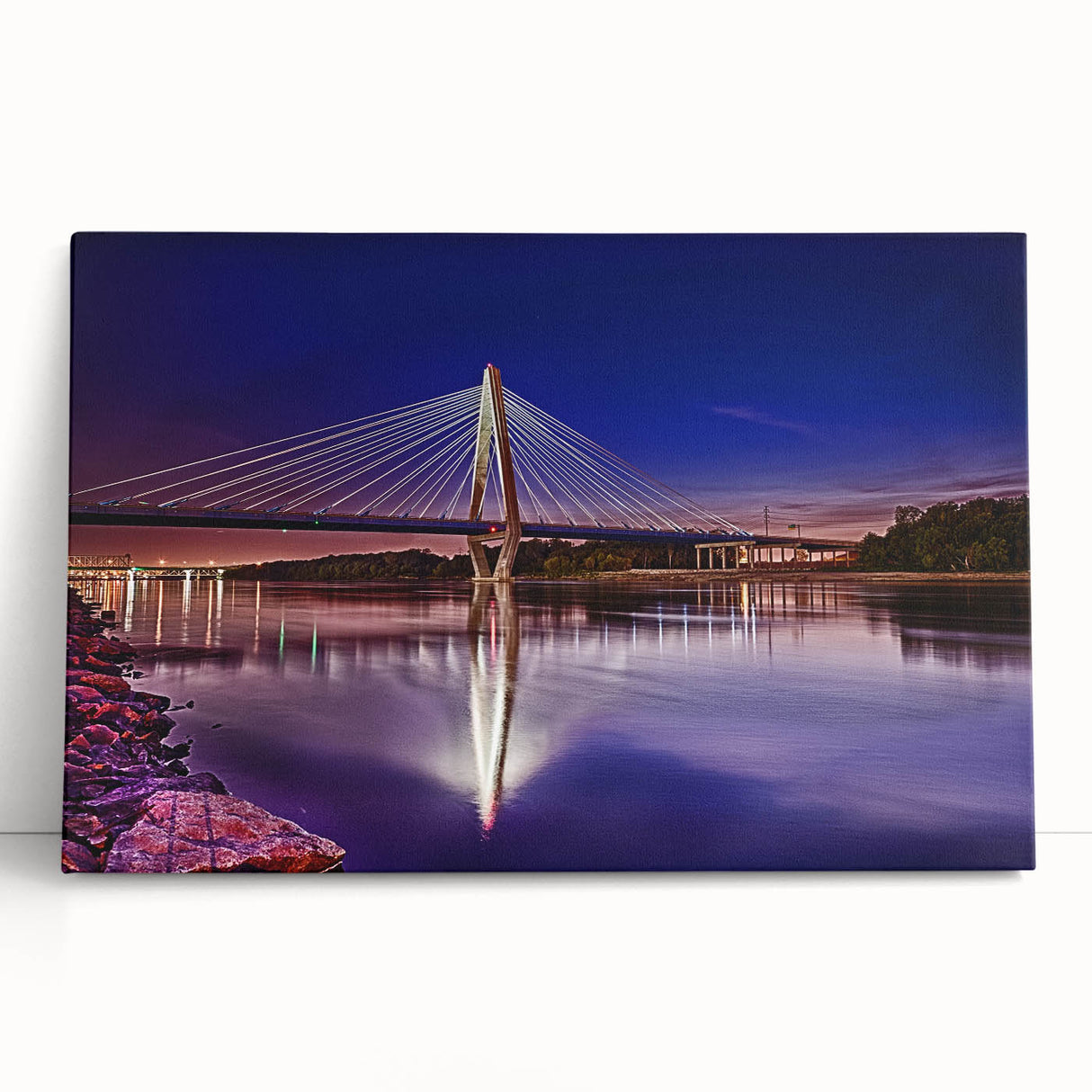 Black and white photograph of Kansas scenery on stretched canvas, suitable as large kitchen wall art or bedroom decor.