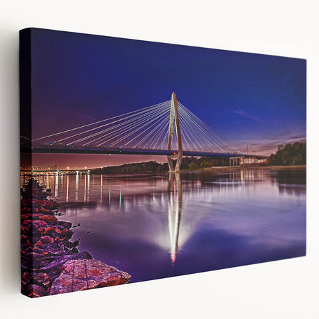 Large canvas print depicting a serene Kansas landscape in soft green and blue tones, suitable for kitchen wall art.
