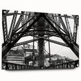 Acrylic print of a New Orleans skyline in muted blue and gray tones, suitable for bedroom or dining room decor.