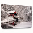Acrylic glass print of a New Hampshire landscape in muted earth tones, ideal for dining room decor.
