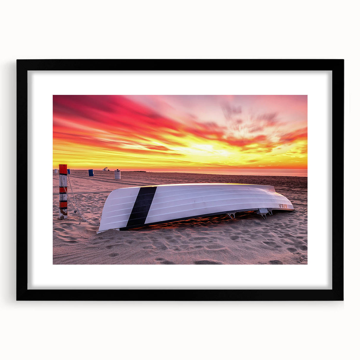 Extra large framed abstract art print featuring colorful, textured scenery of New Jersey, ideal for living room decor.