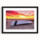 Extra large framed abstract art print featuring colorful, textured scenery of New Jersey, ideal for living room decor.