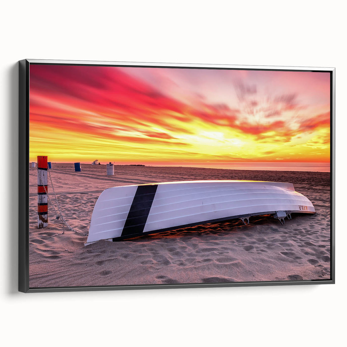 Framed canvas featuring a black and white vintage landscape of New Jersey, ideal for bedroom wall decor.