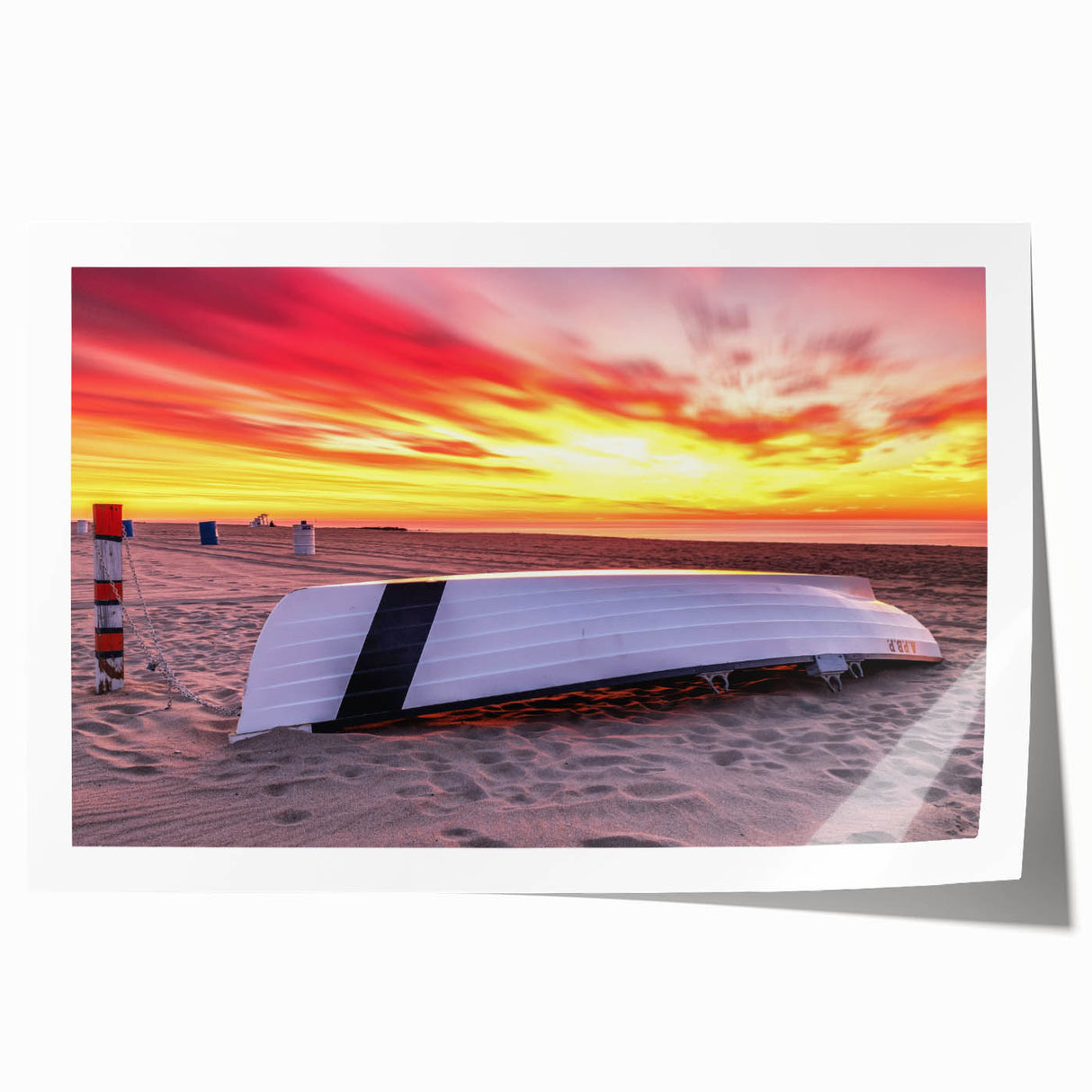 Extra large rolled print of a New Jersey scenery with vibrant floral elements, ideal for art wall dining room.