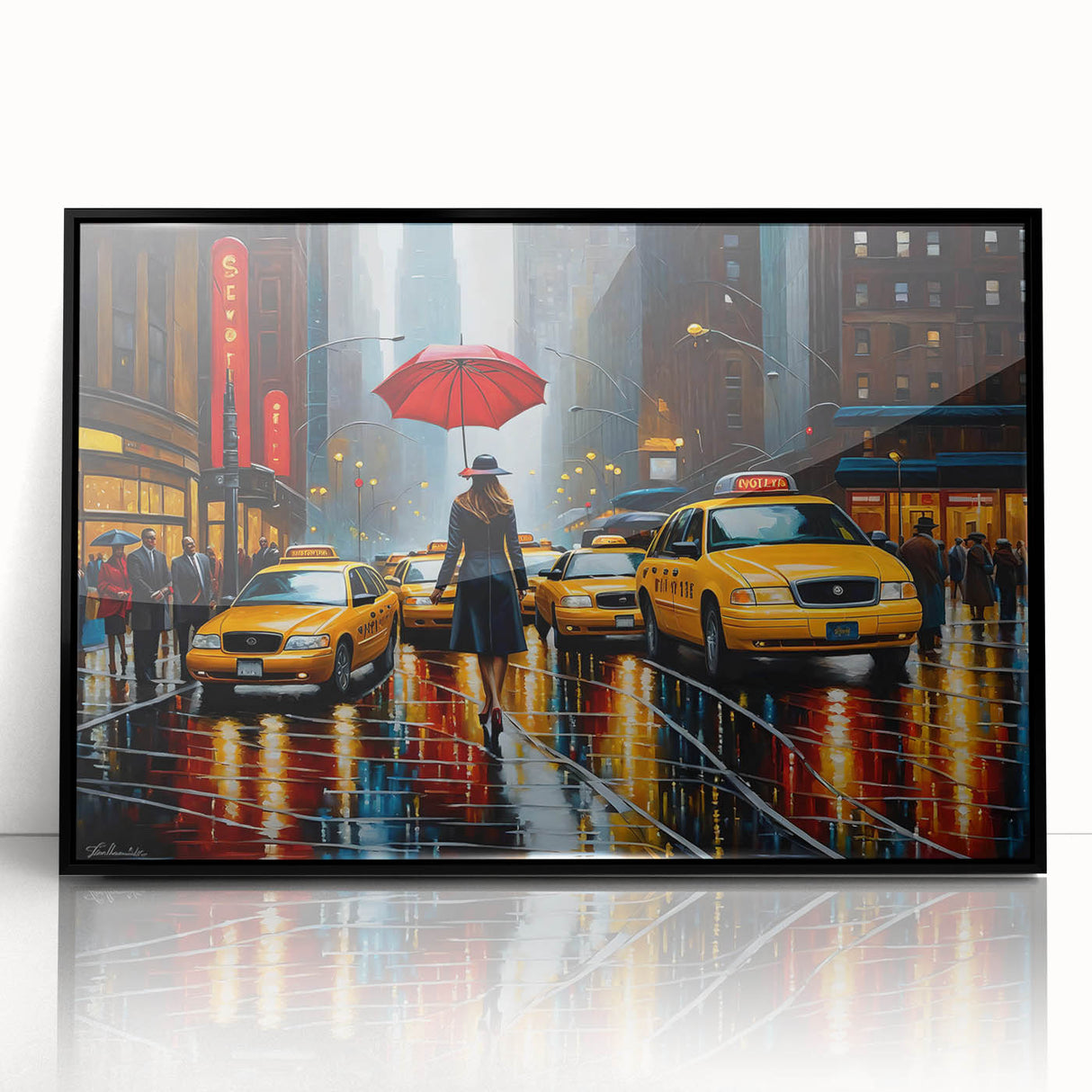 Large abstract wall art of Manhattan skyline in muted gray tones on a framed acrylic, ideal for modern art wall decor.